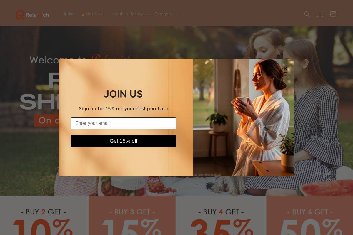 Relaxrich homepage screenshot