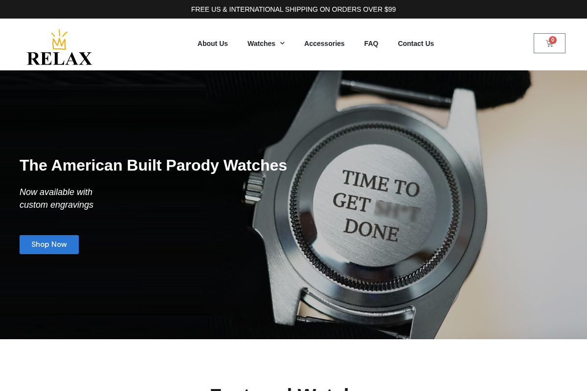 relaxwatchshop.com homepage screenshot