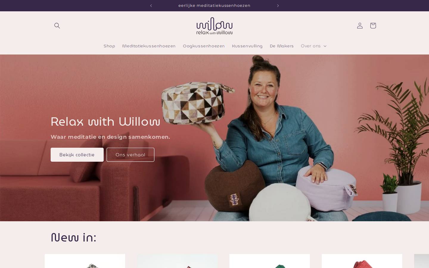 relaxwithwillow.com homepage screenshot