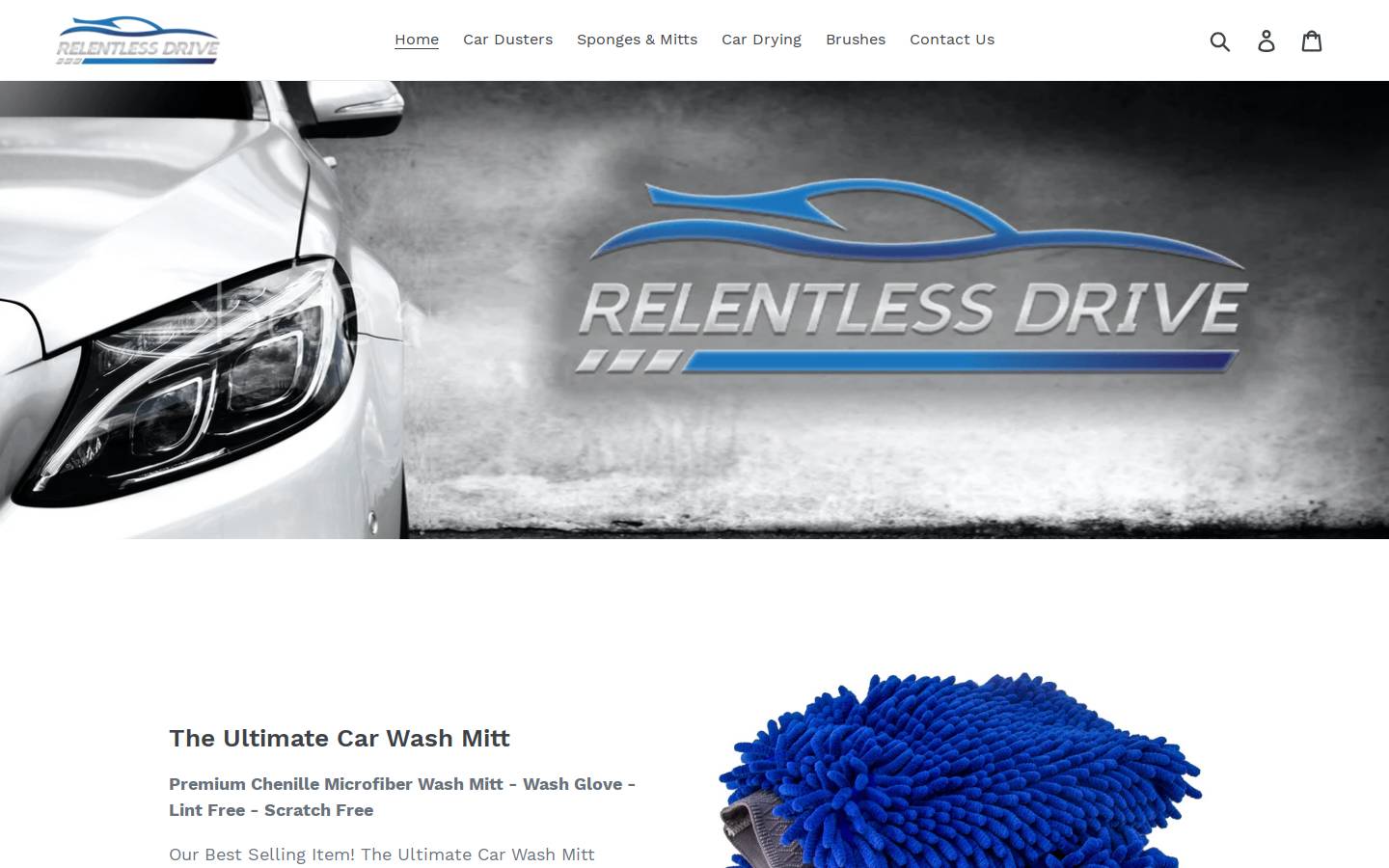 relentless-drive.com homepage screenshot