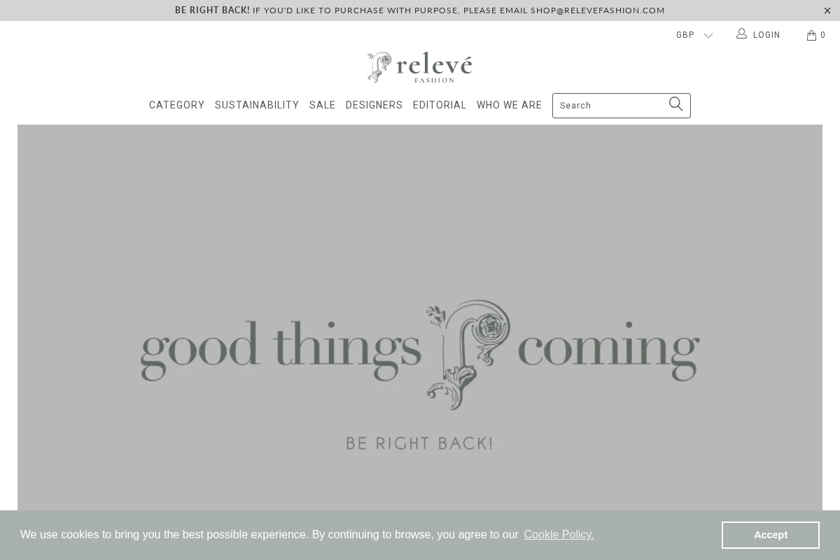 Relevé Fashion homepage screenshot