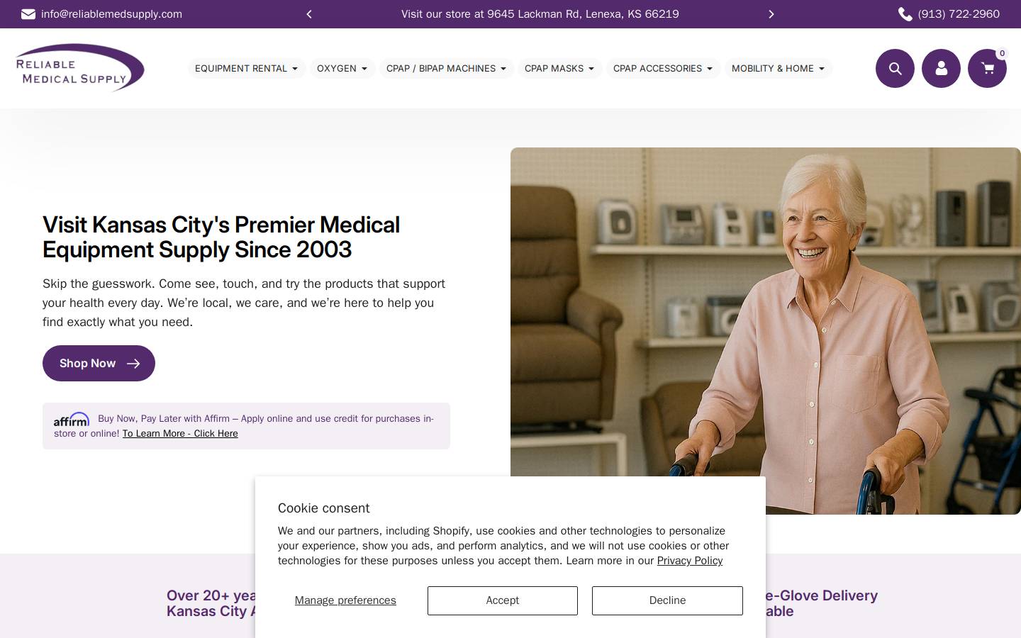 reliablemedsupply.com homepage screenshot