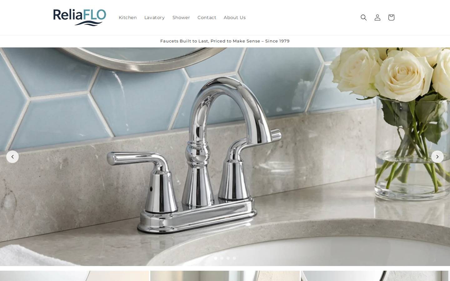 reliaflo.com homepage screenshot