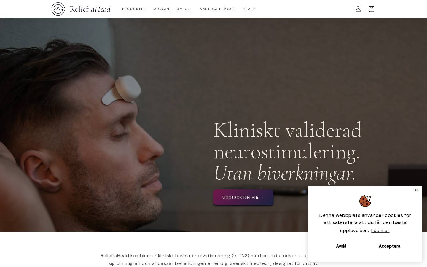 reliefahead.com homepage screenshot