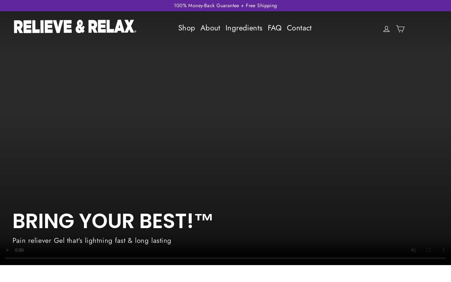 relieveandrelax.com homepage screenshot
