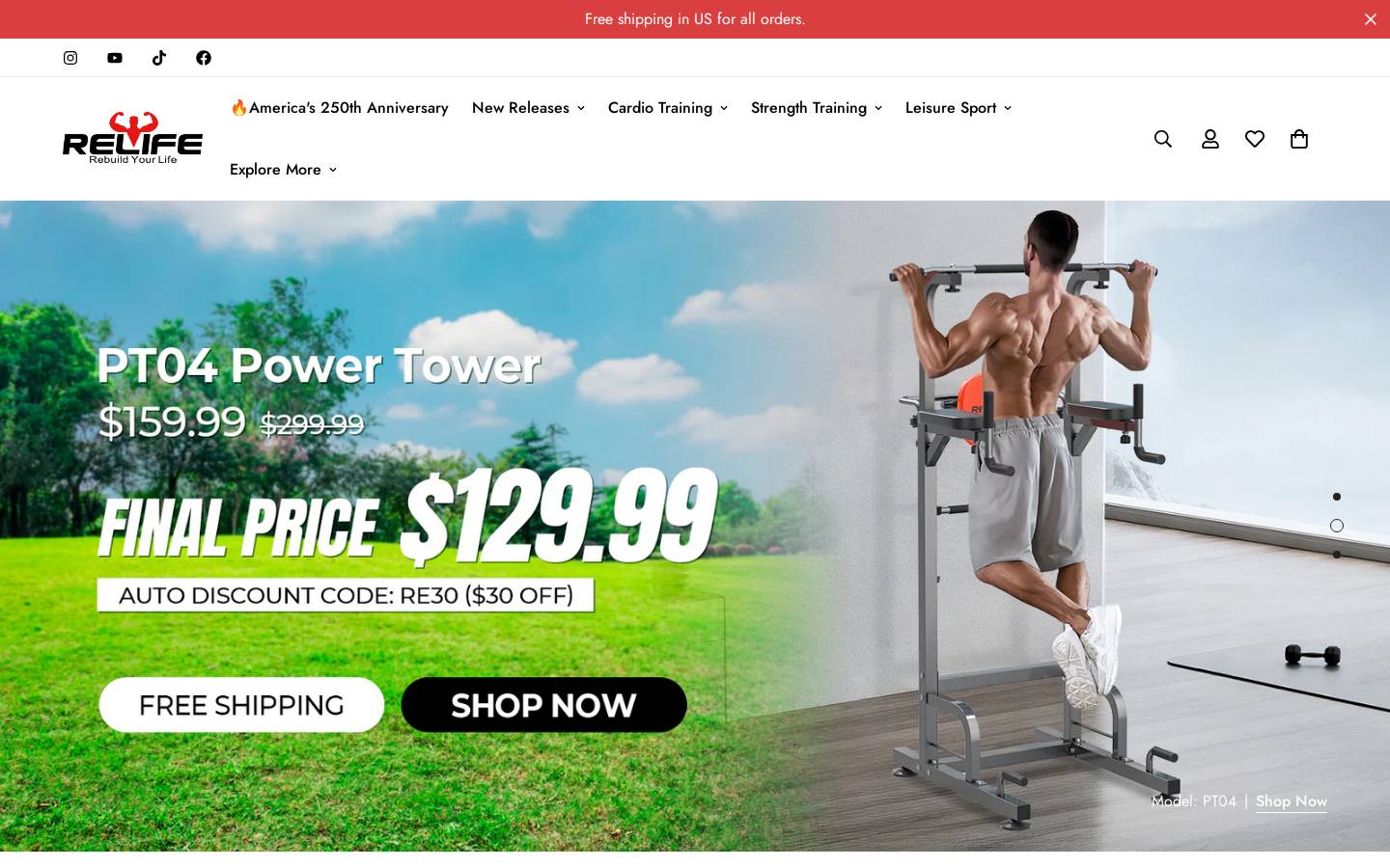 relifesports.com homepage screenshot