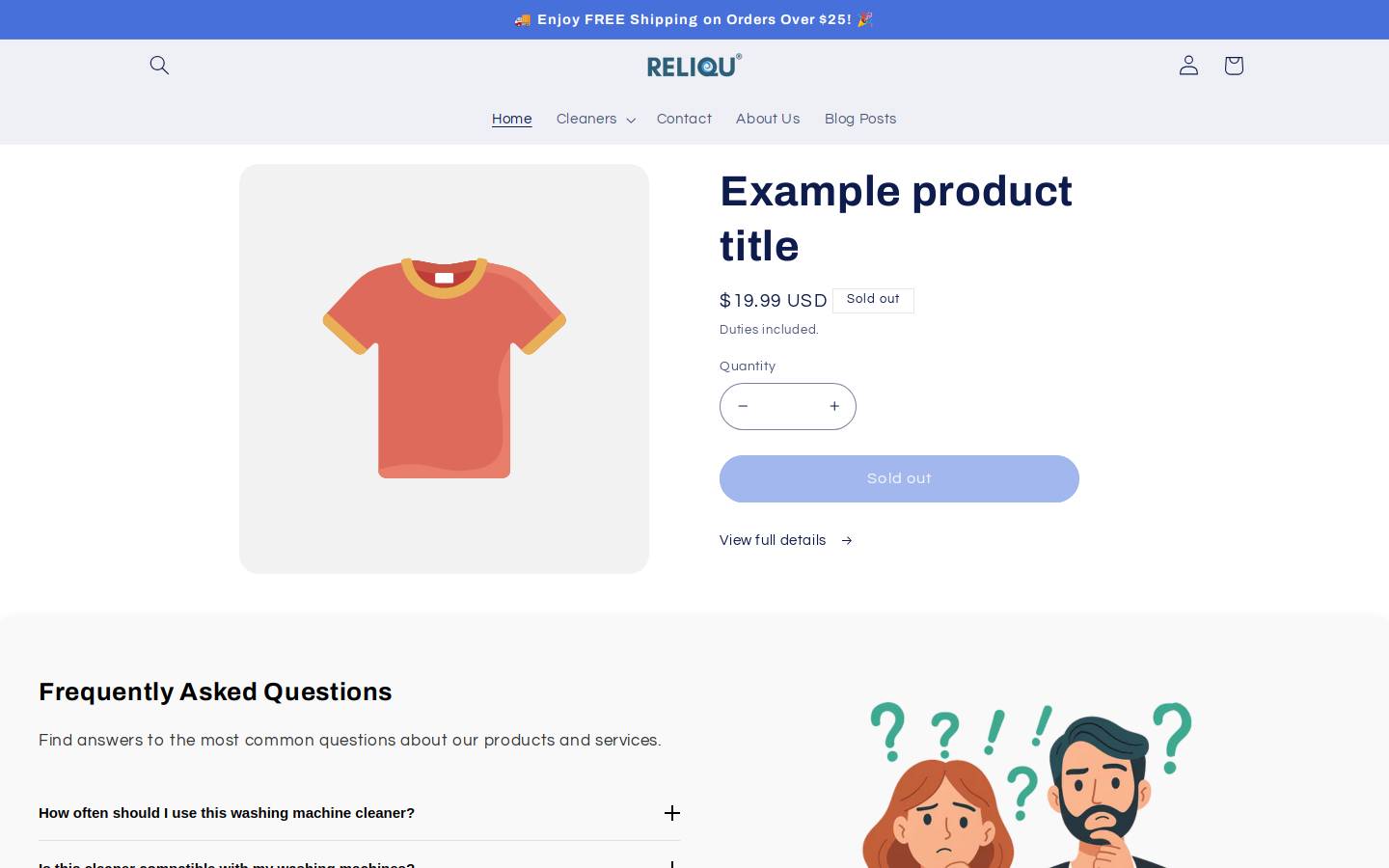 reliqu.com homepage screenshot