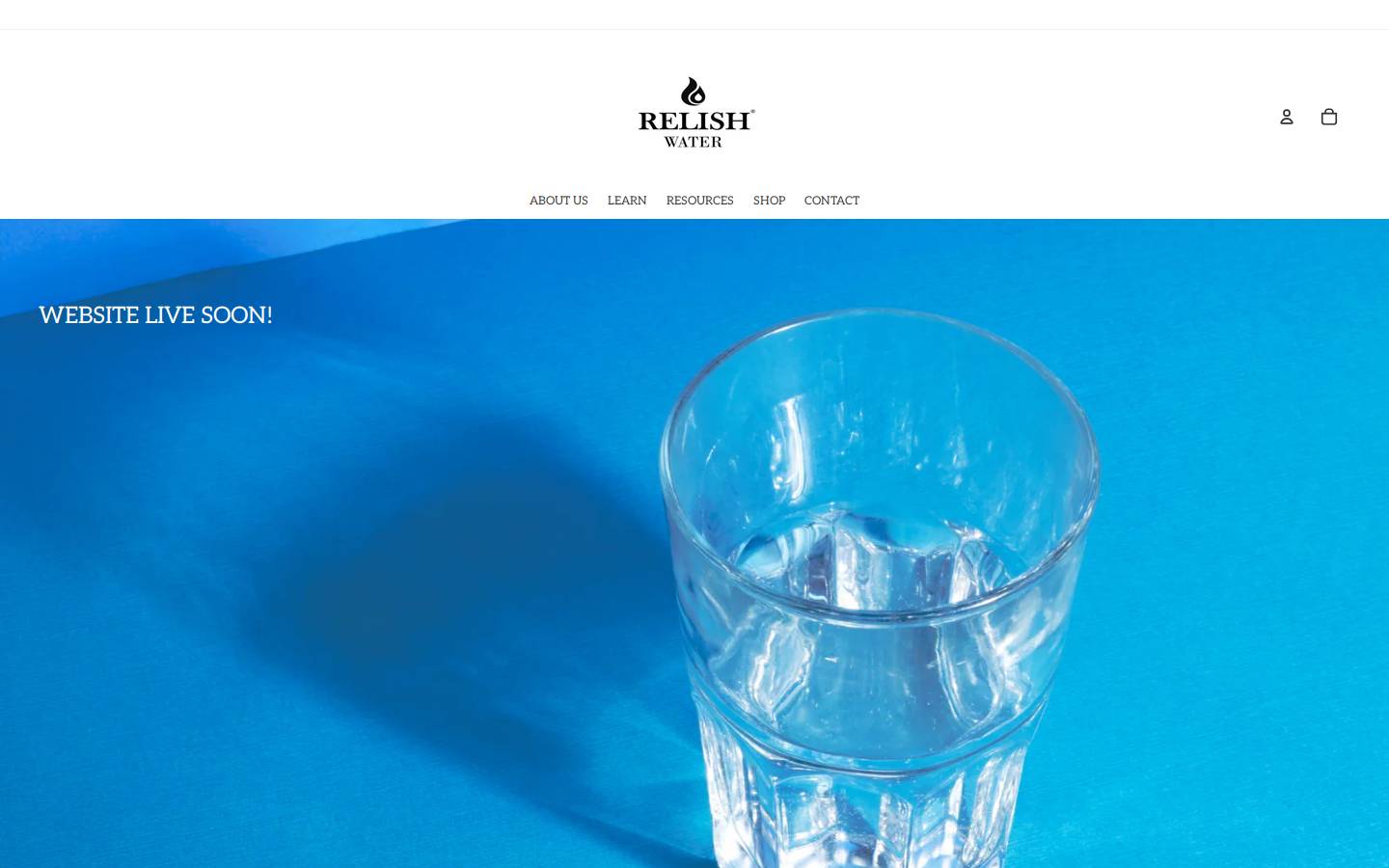 relishwater.com homepage screenshot