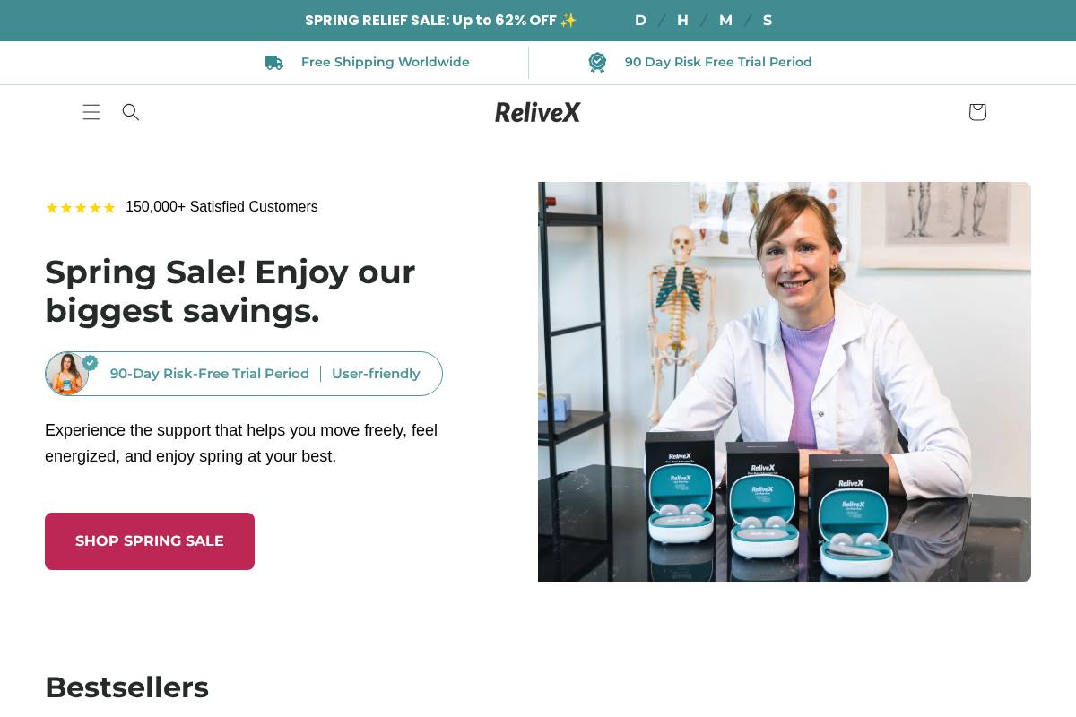 ReliveX homepage screenshot