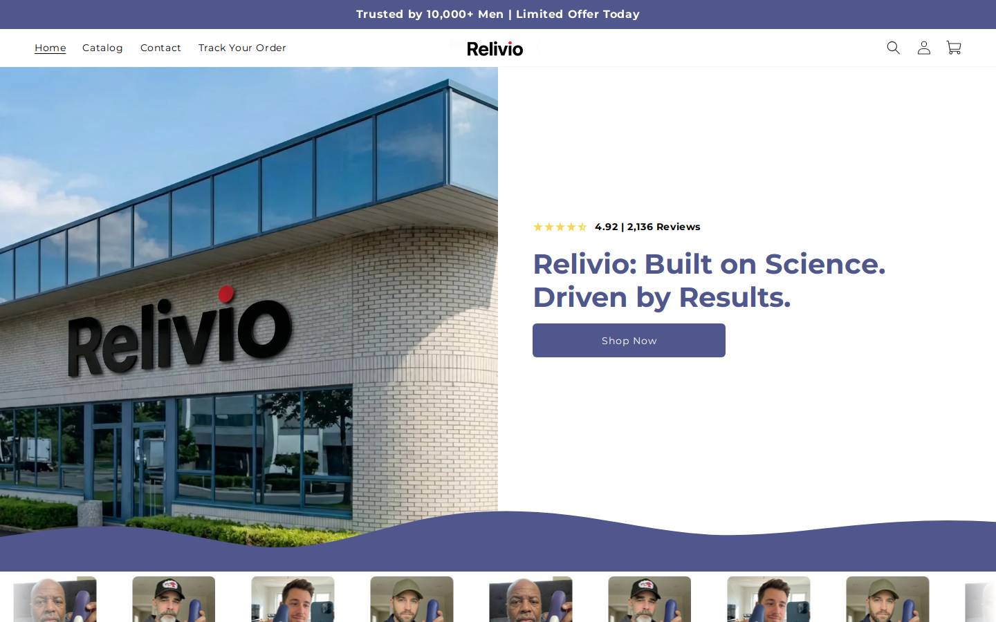 relivio.co homepage screenshot