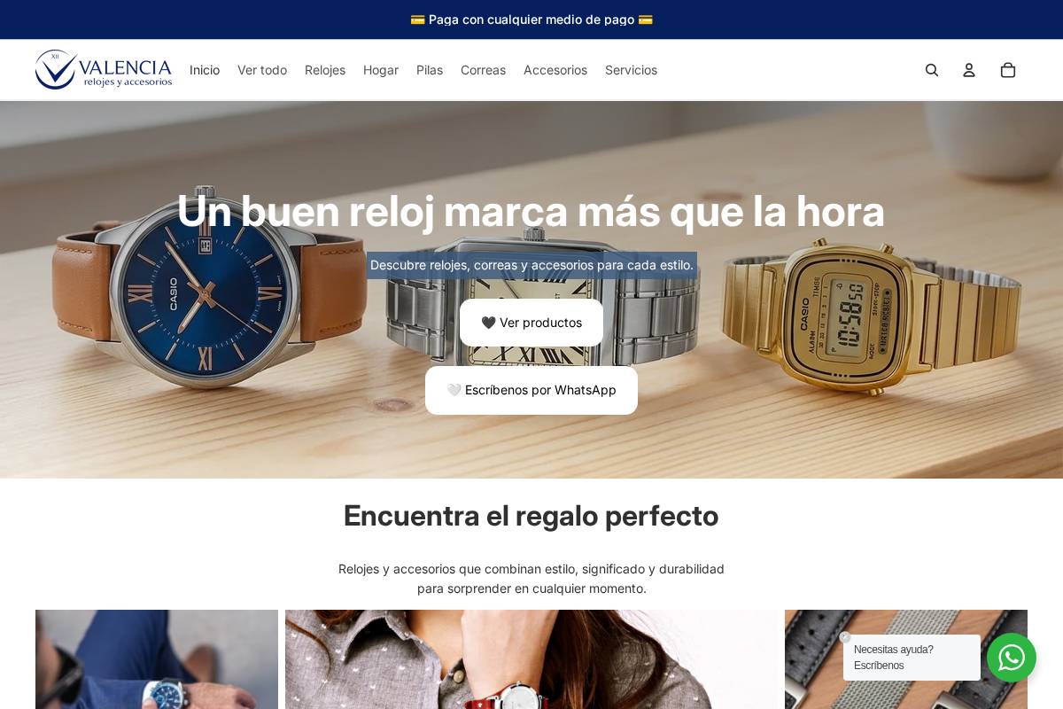 relojeriavalenciaperu.com homepage screenshot