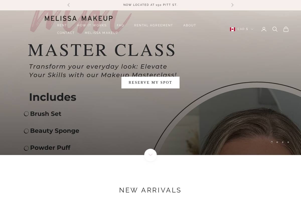 relovedressrentals.ca homepage screenshot