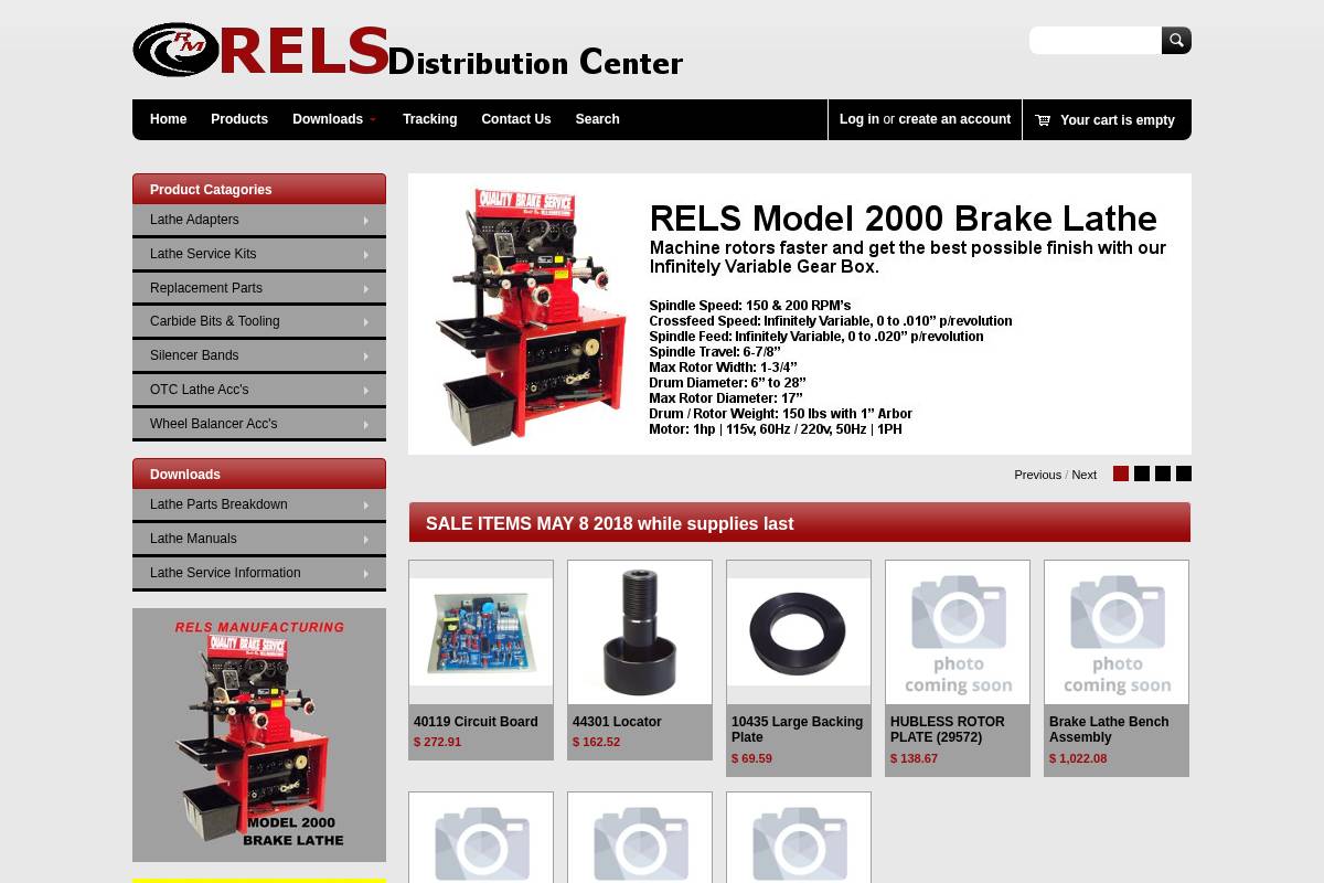 relsmfg.com homepage screenshot