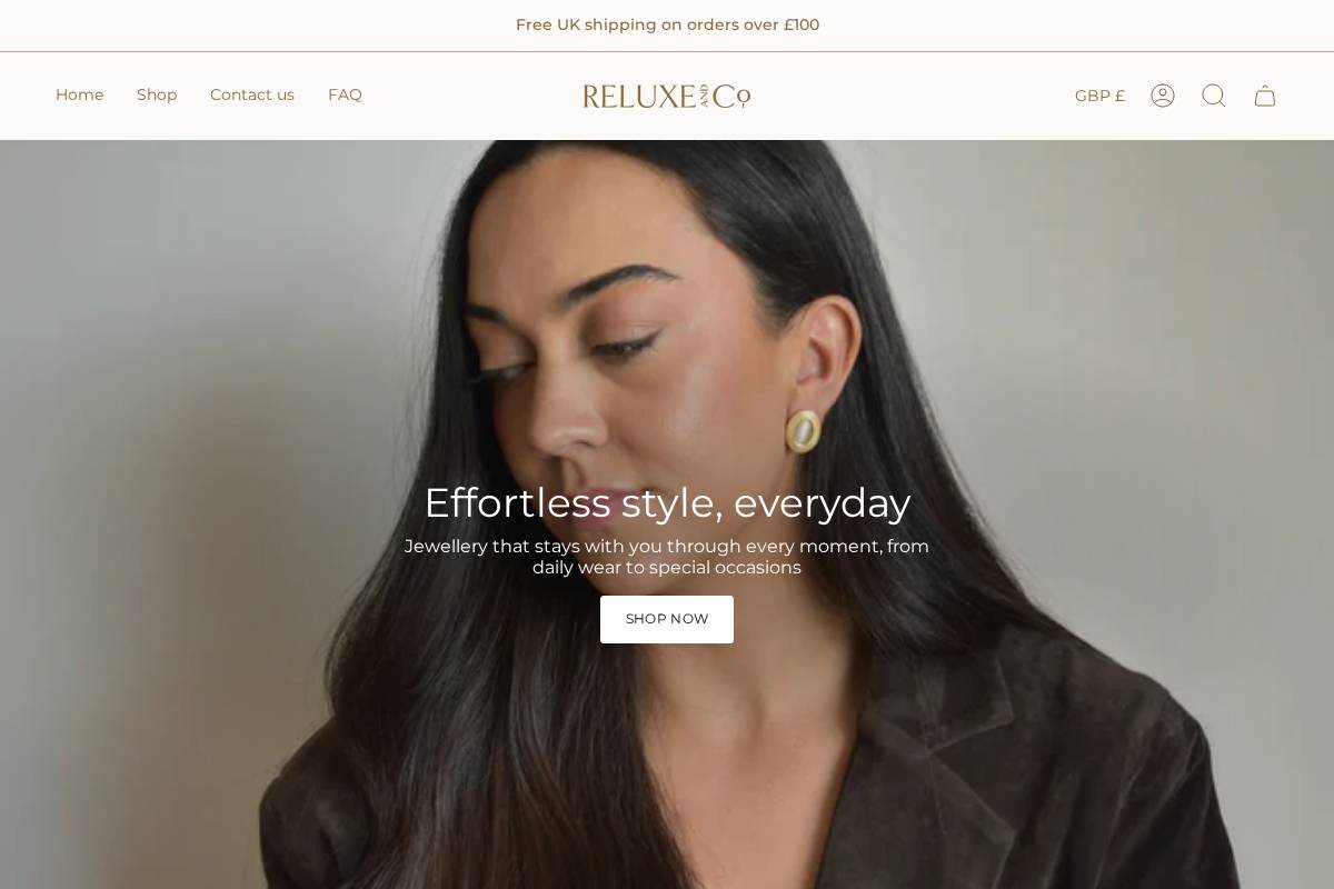 reluxeandco.com homepage screenshot
