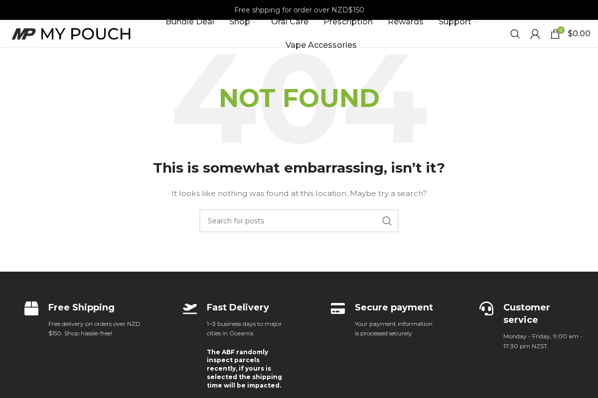 Pouch Australia homepage screenshot