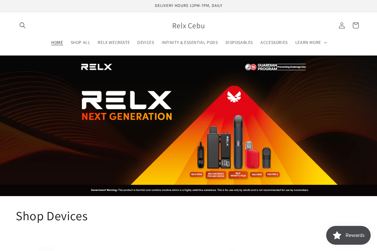Relx Cebu homepage screenshot