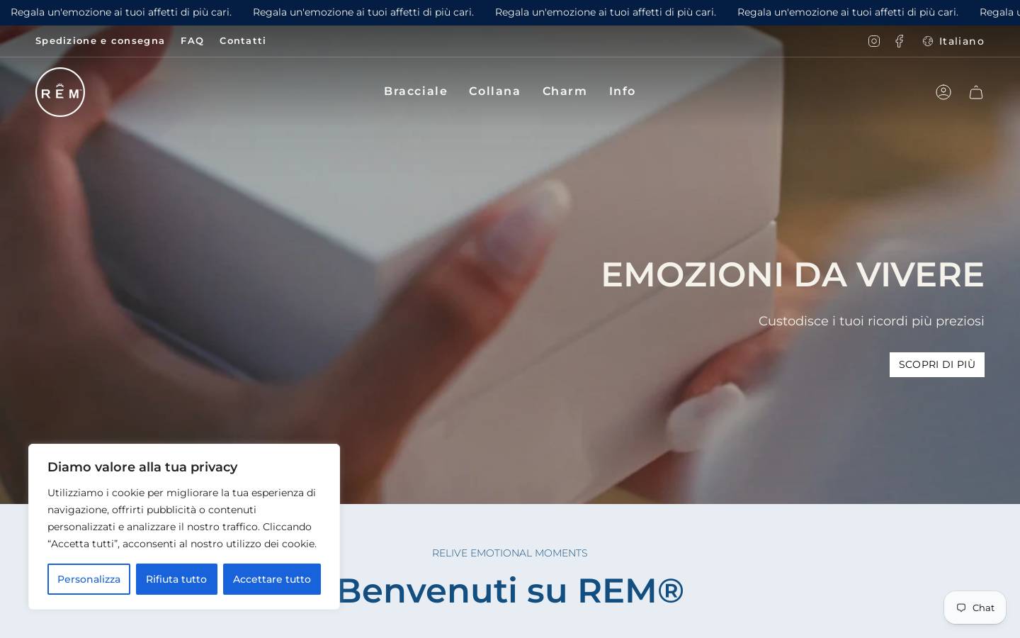Rem Montenapoleone homepage screenshot
