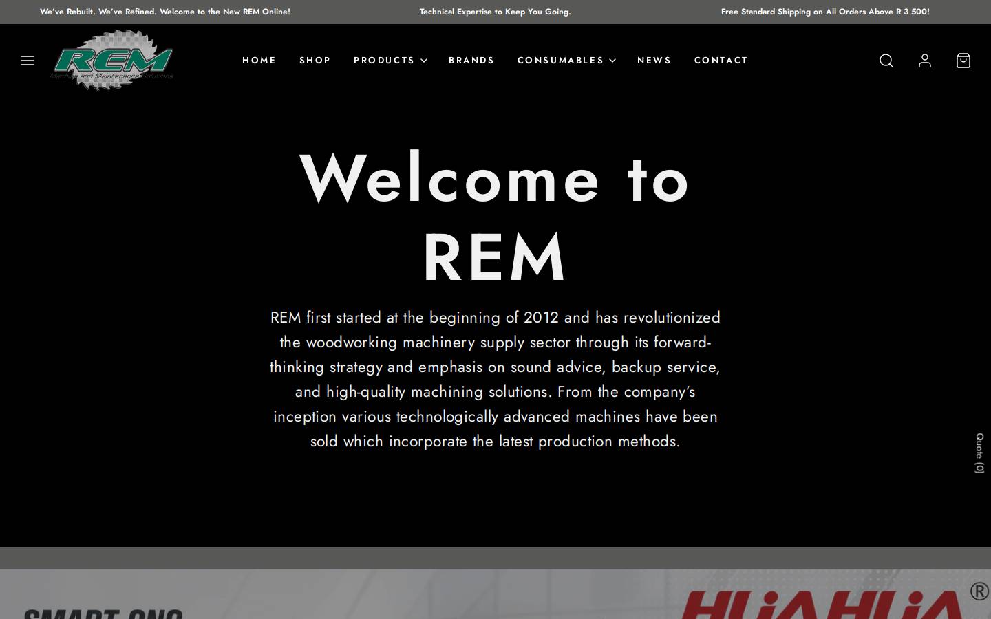 rem-sa.co.za homepage screenshot