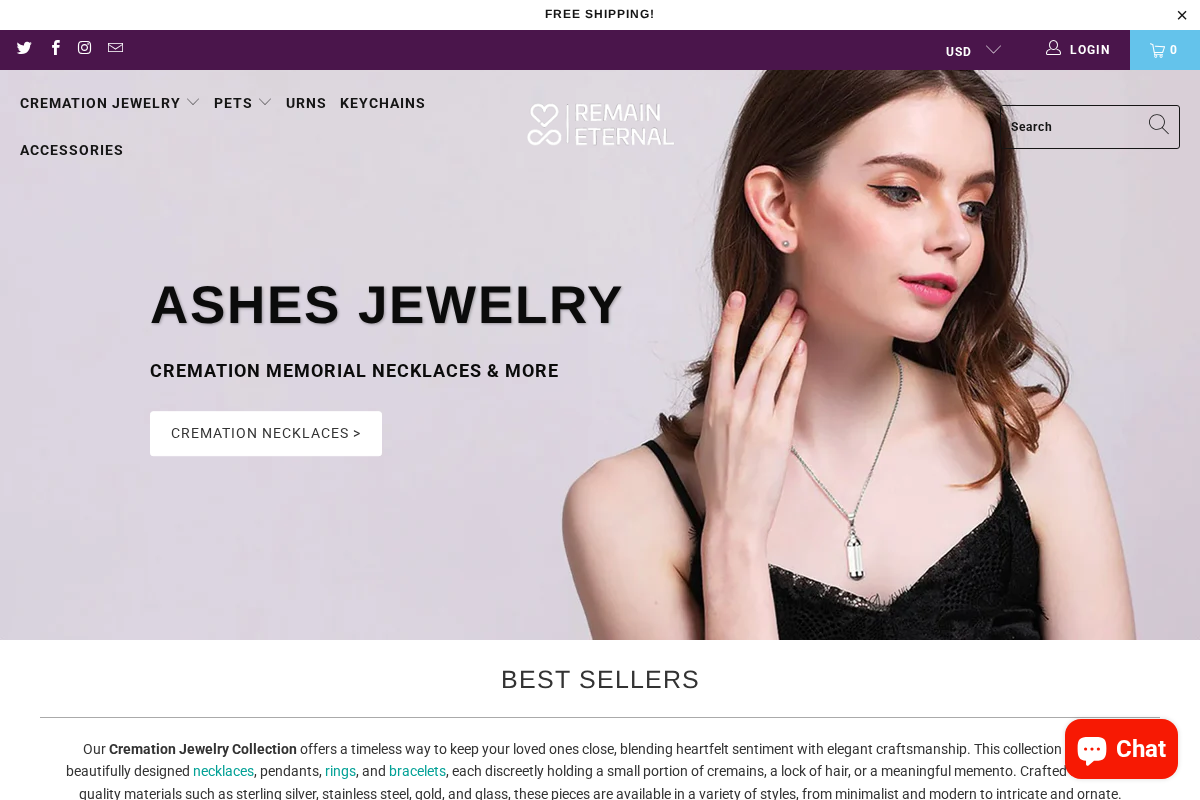 remaineternal.com homepage screenshot