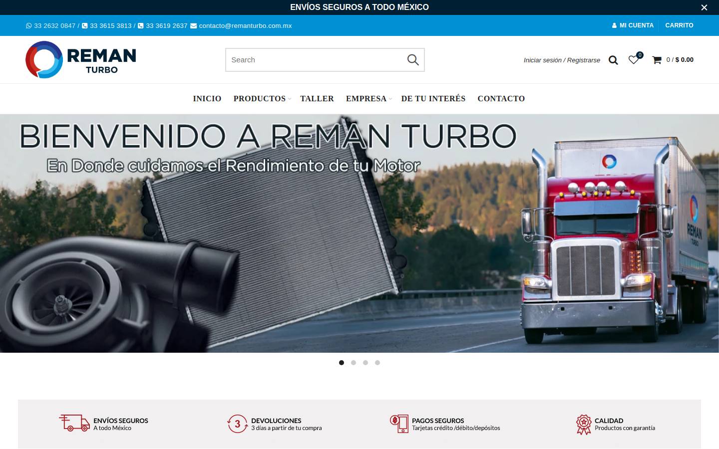 remanturbo.com.mx homepage screenshot