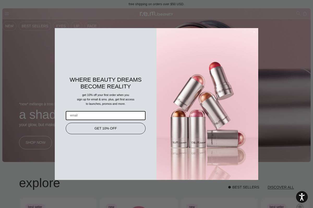 Rembeauty homepage screenshot