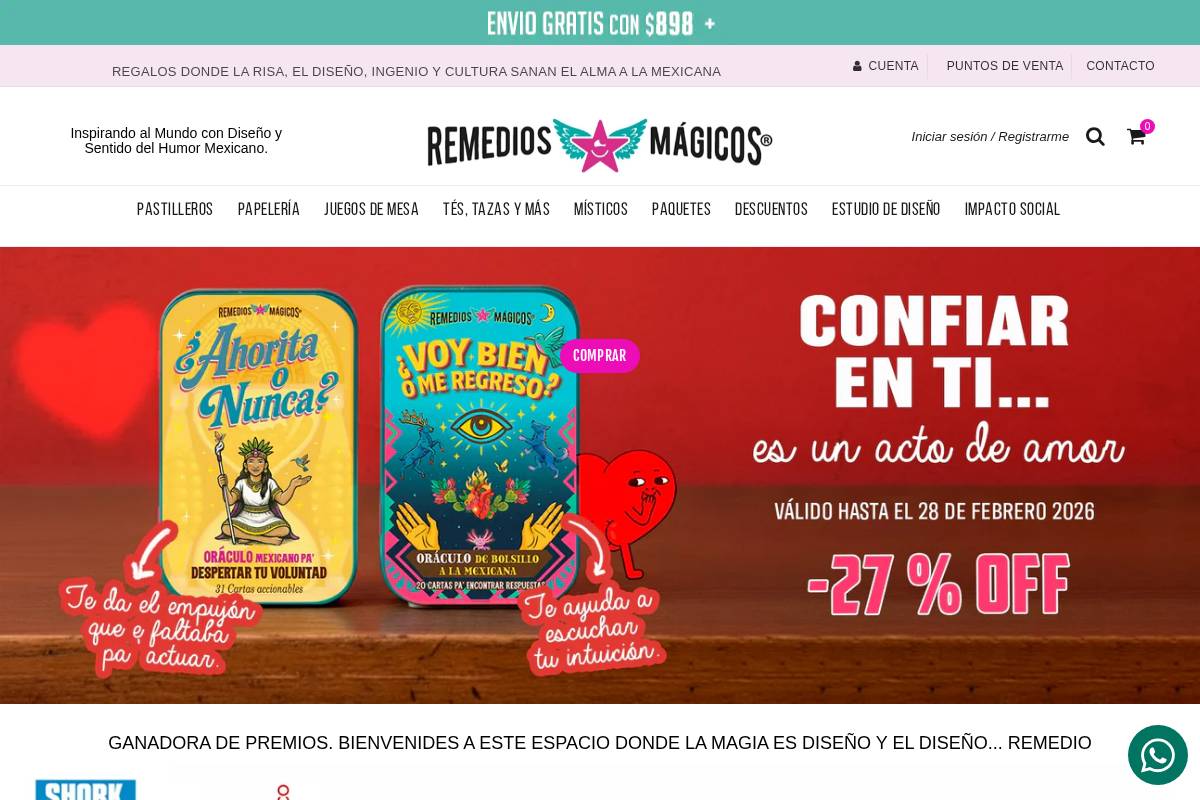 remediosmagicos.com homepage screenshot