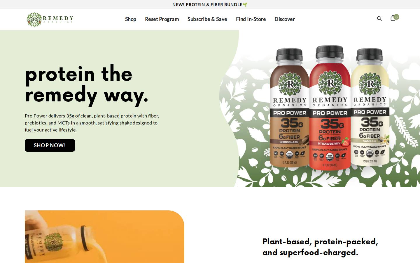 remedyorganics.com homepage screenshot