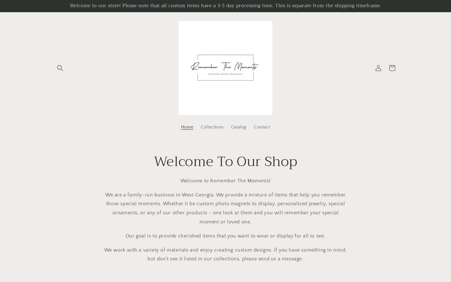 rememberthemoments.net homepage screenshot