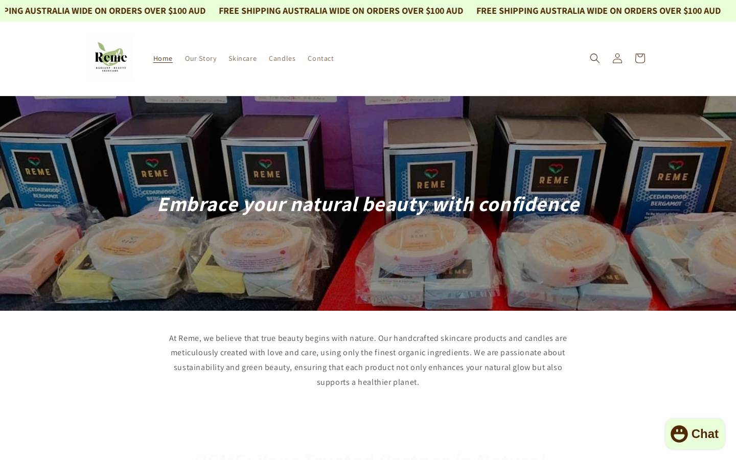 remeskincare.com.au homepage screenshot