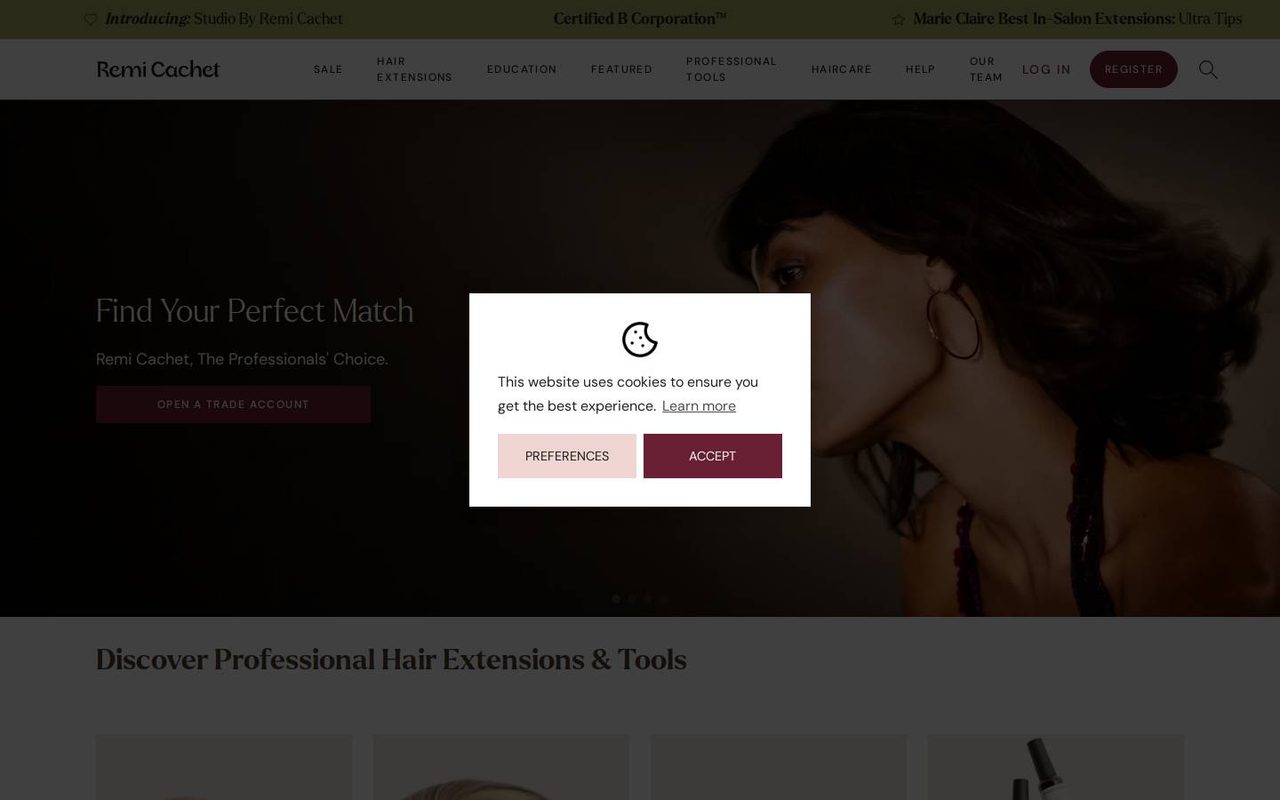 Remi Cachet homepage screenshot