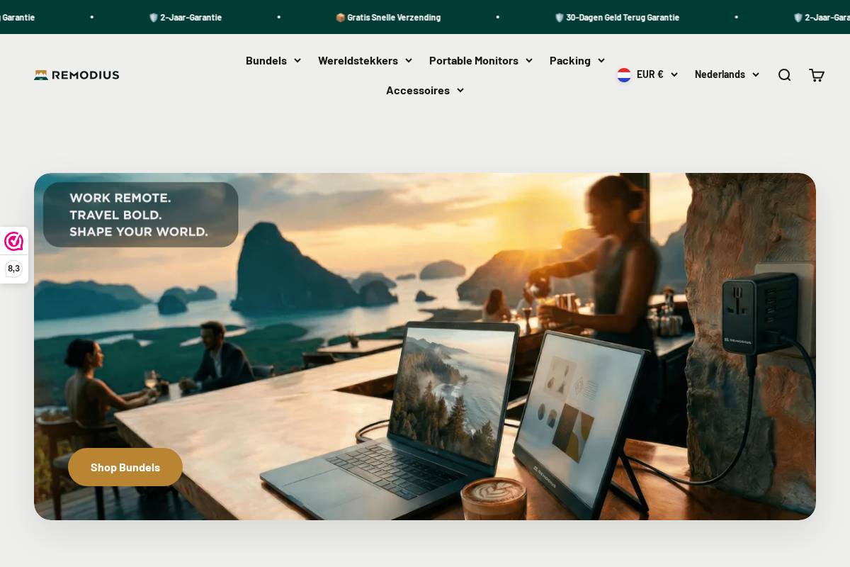 Remodius homepage screenshot