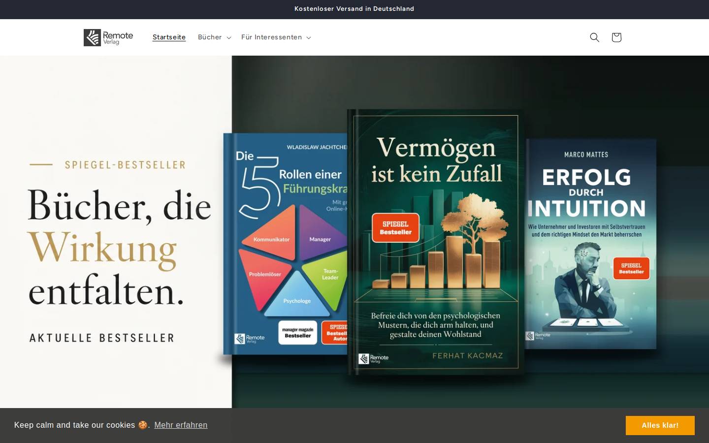 Remote Verlag homepage screenshot