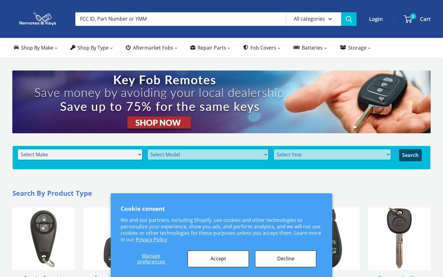 Remotesandkeys.com homepage screenshot