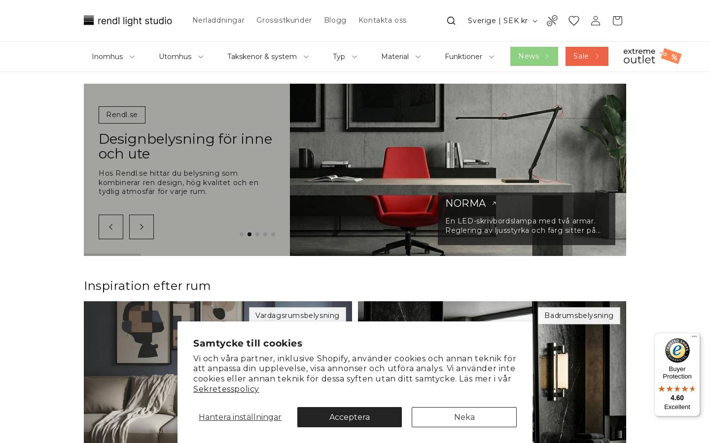 rendl.se homepage screenshot