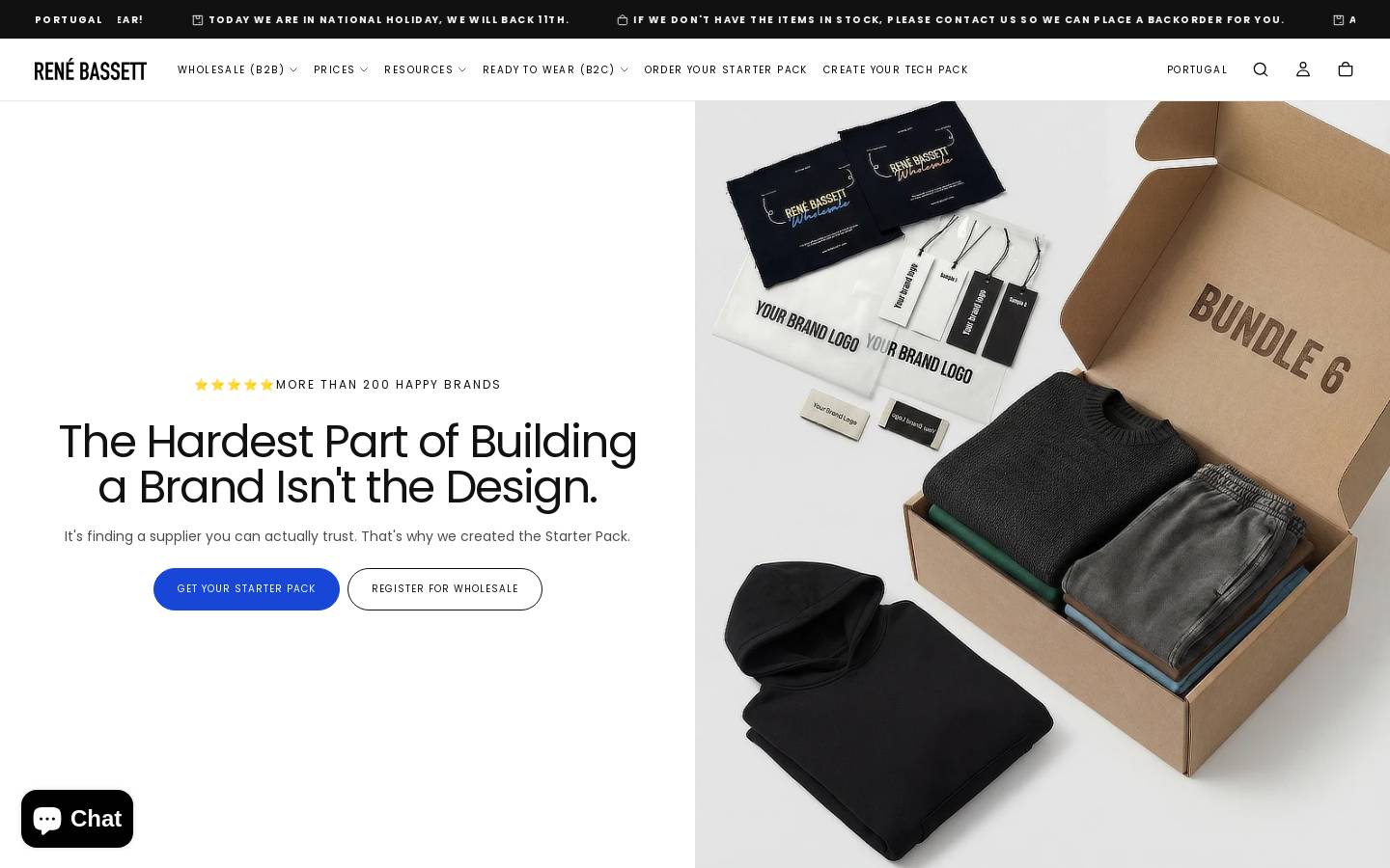 René Bassett homepage screenshot