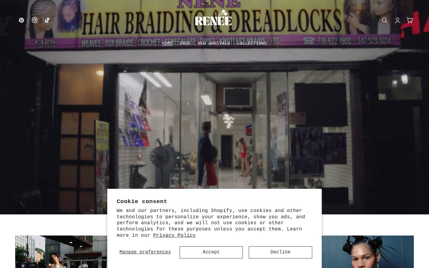 reneenyc.com homepage screenshot