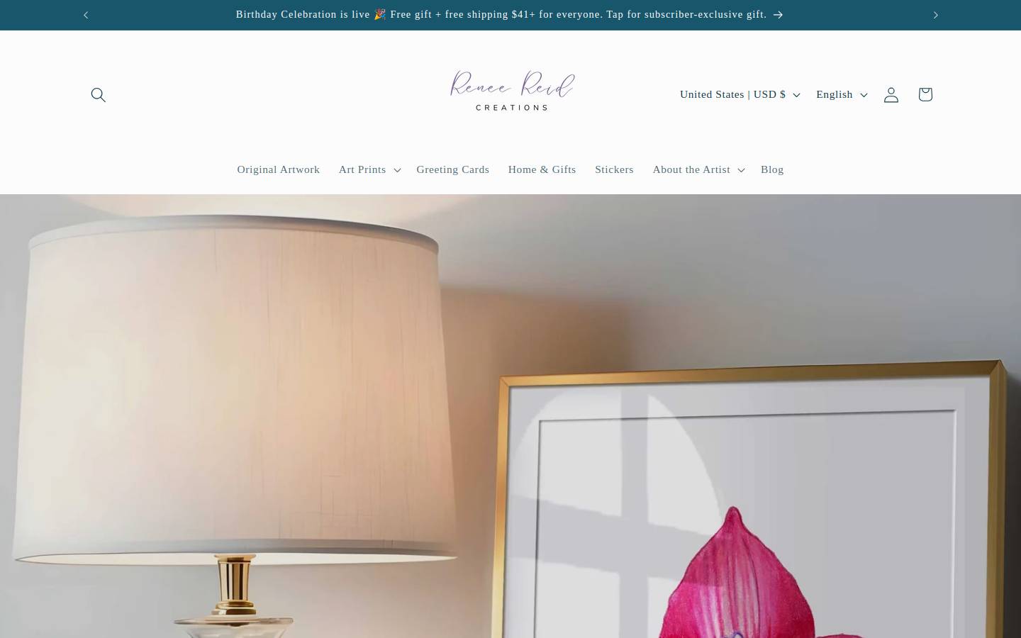reneereidcreations.com homepage screenshot