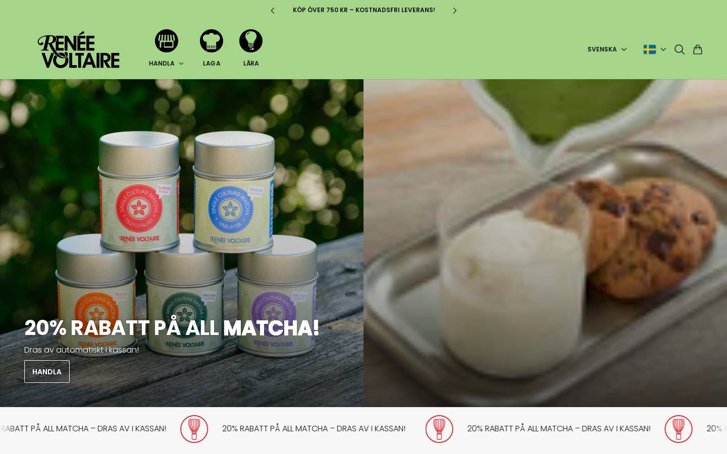 Reneevoltaire homepage screenshot