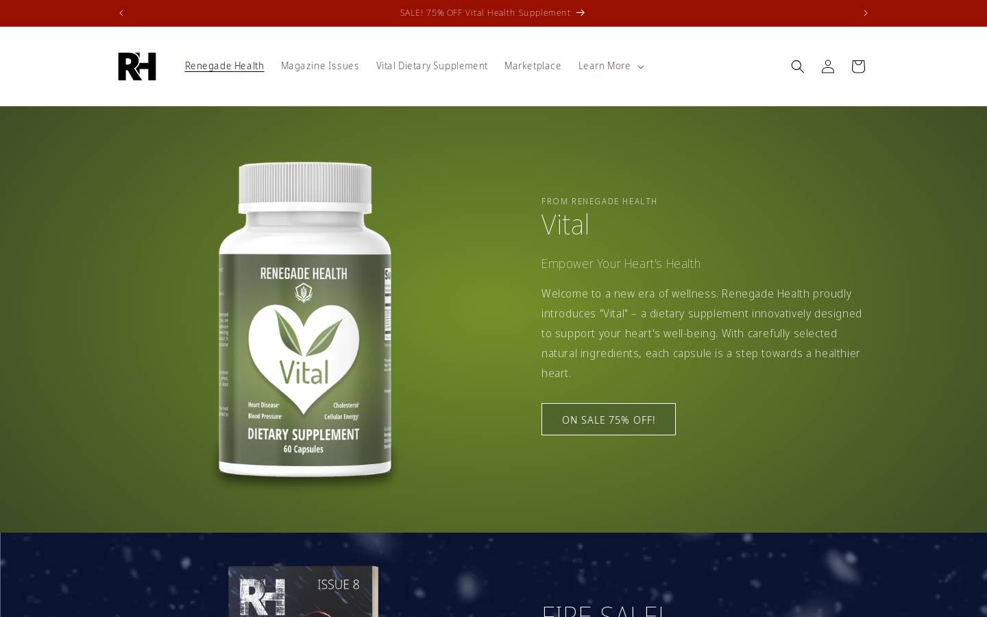 renegadehealth.net homepage screenshot
