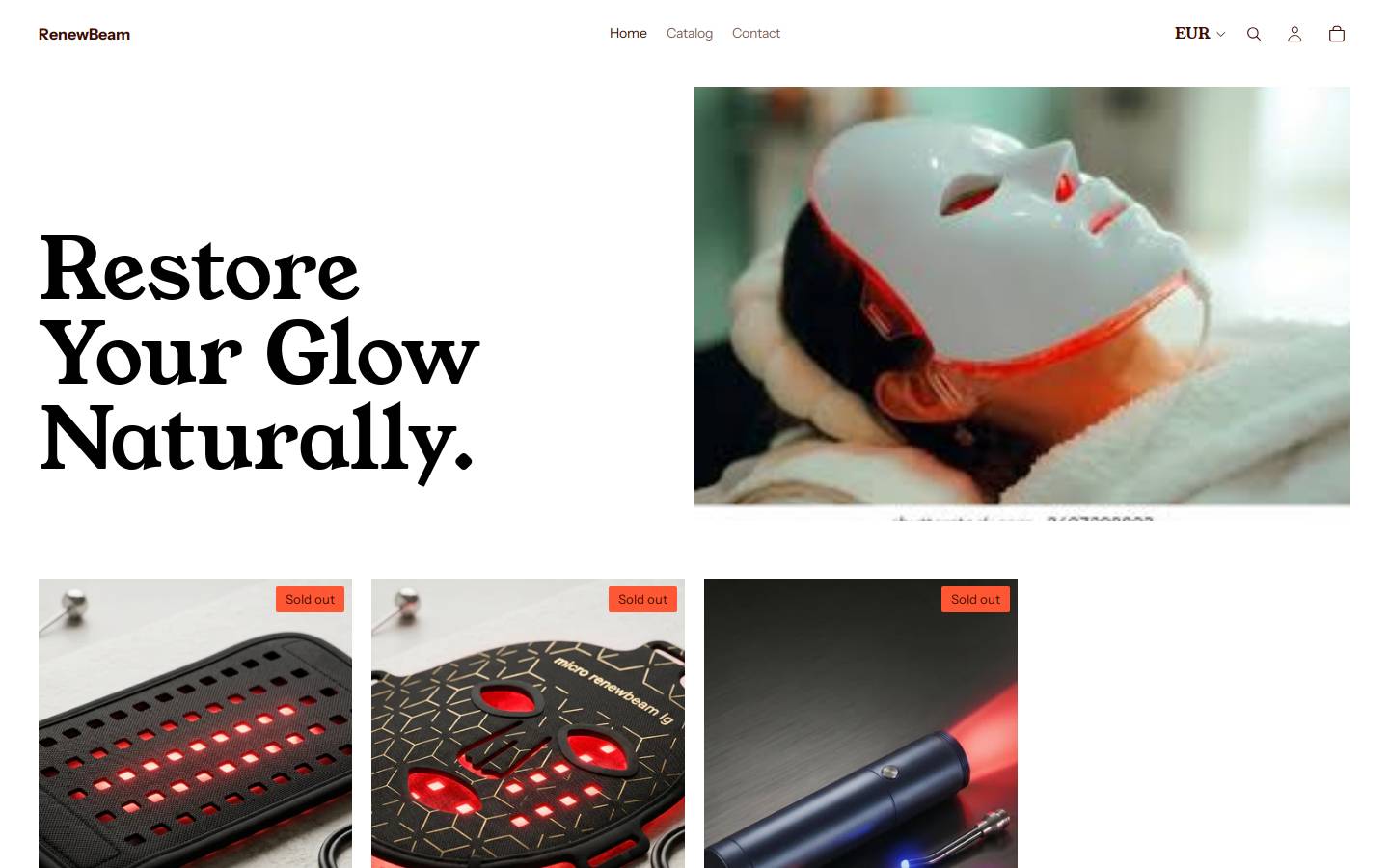 renewbeam.co homepage screenshot