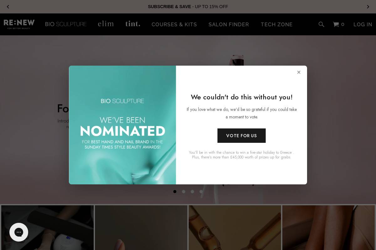 renewbeauty.co.uk homepage screenshot