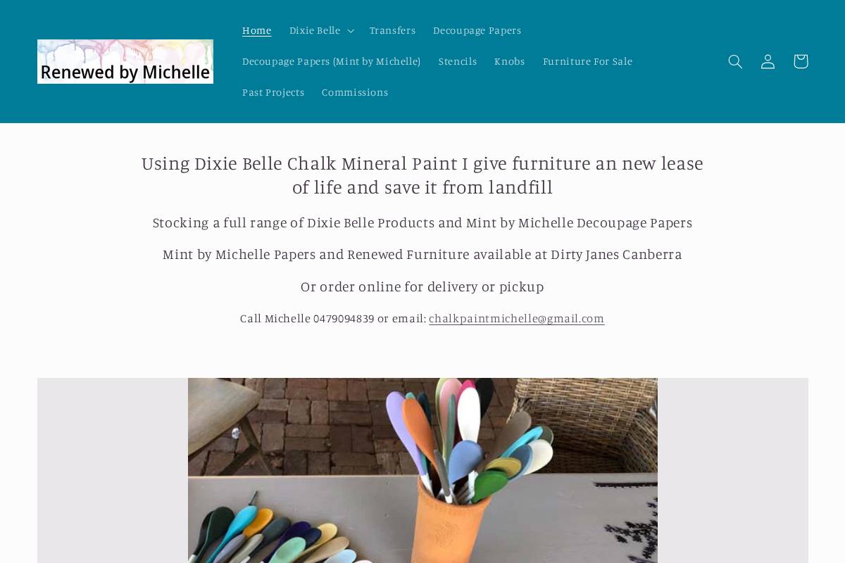 renewedbymichelle.com.au homepage screenshot