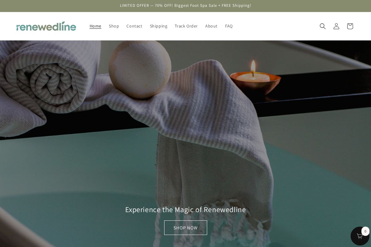 renewedline.com homepage screenshot