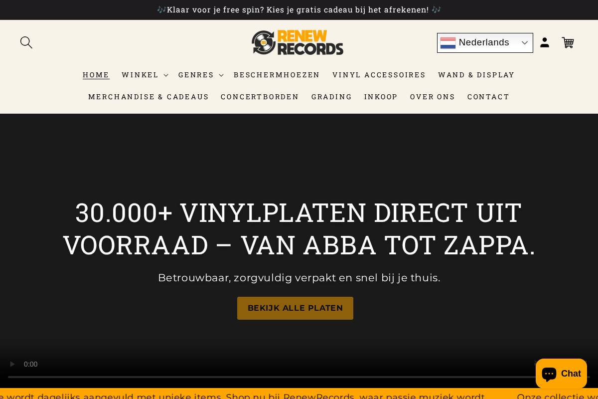renewrecords.nl homepage screenshot