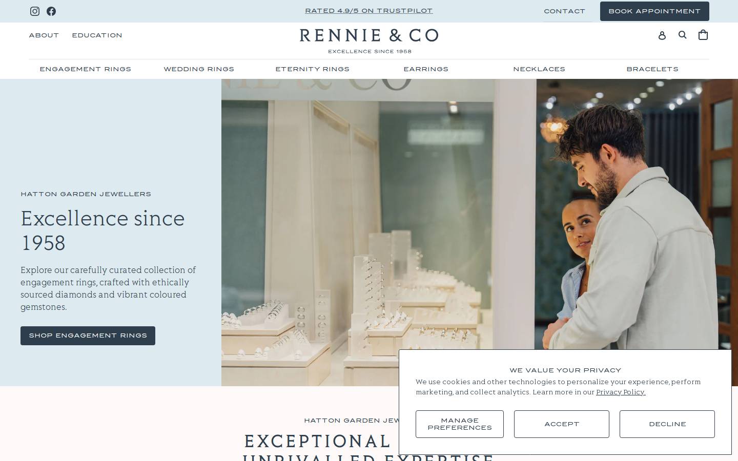 Rennie & Co homepage screenshot