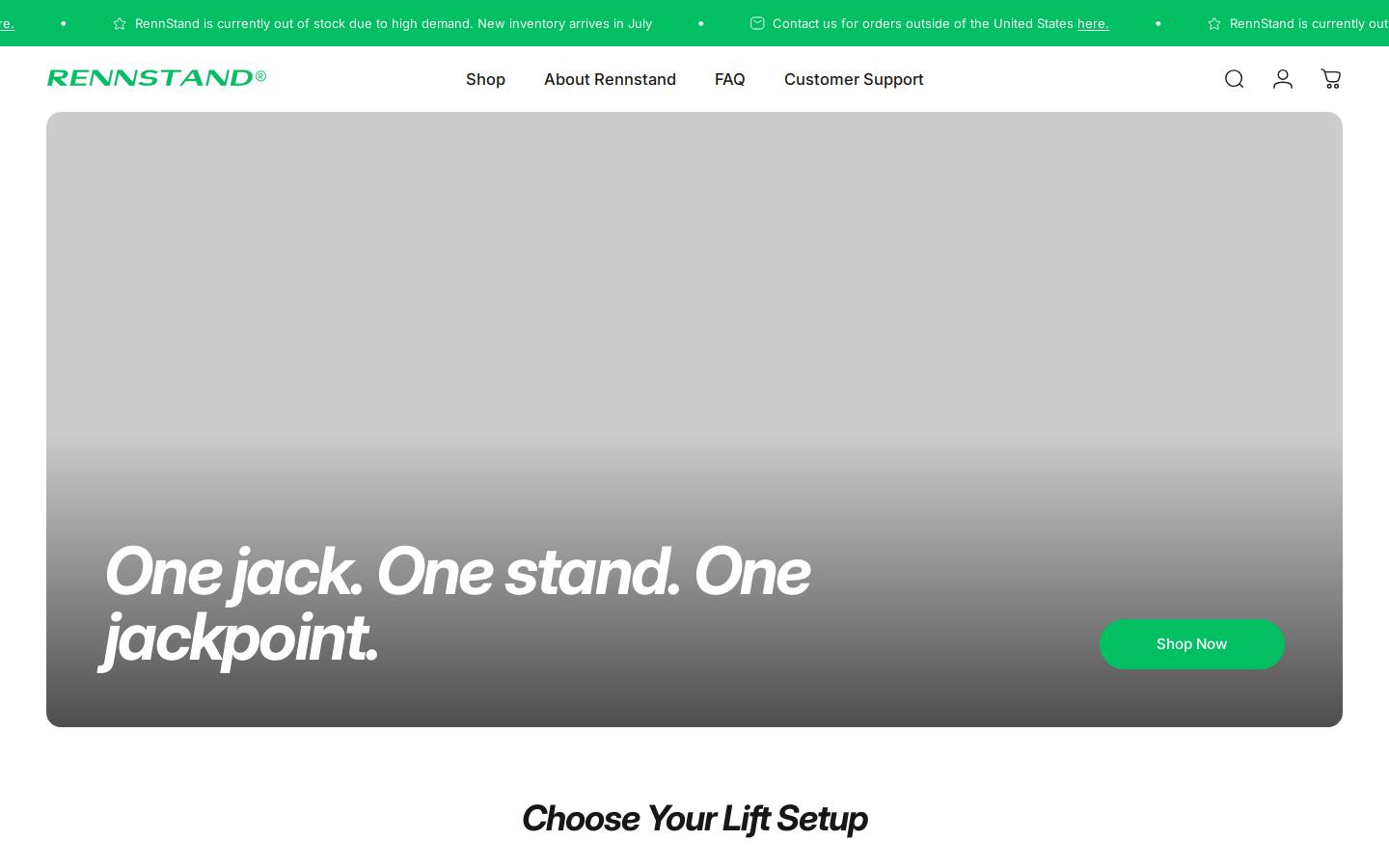 rennstand.com homepage screenshot