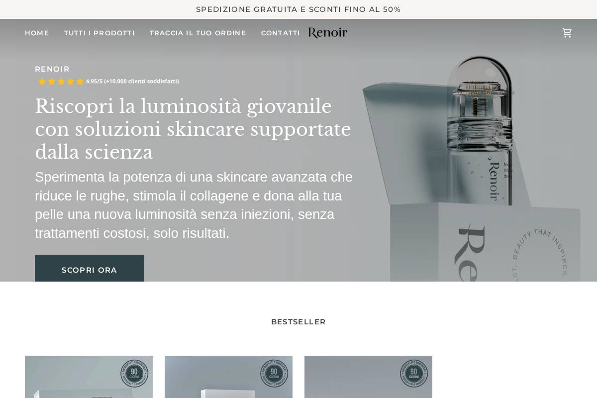 Renoir Care homepage screenshot