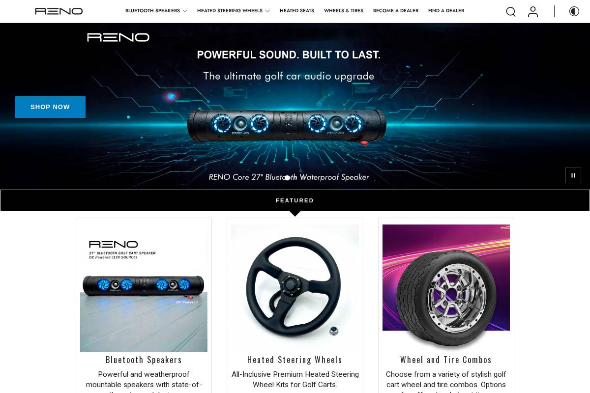 renopowered.com homepage screenshot