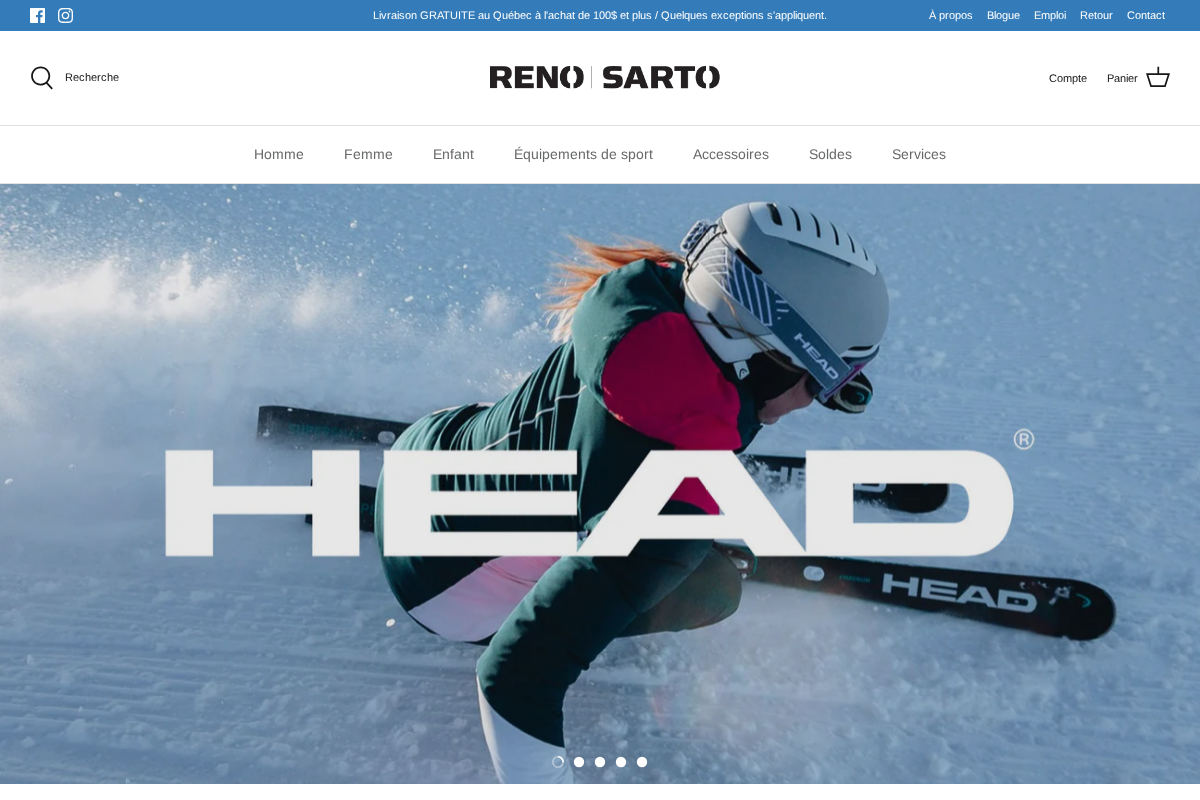 renosport homepage screenshot
