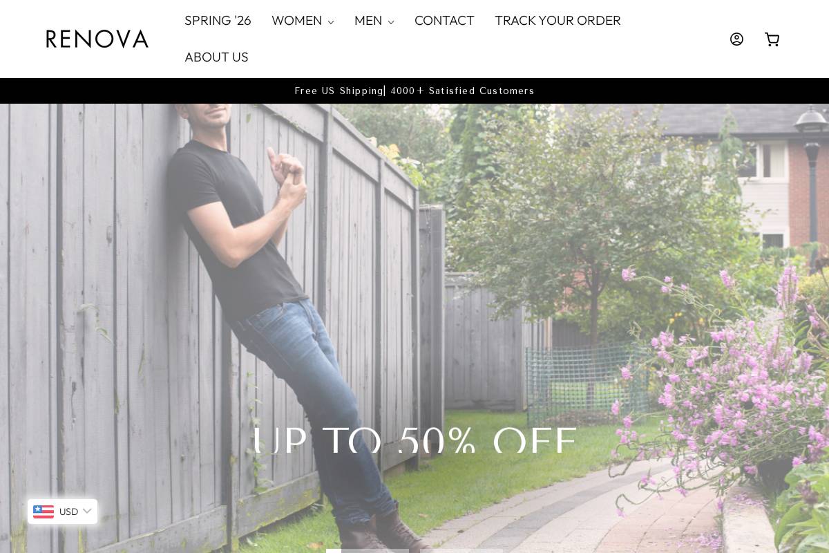 renova-fashion.com homepage screenshot
